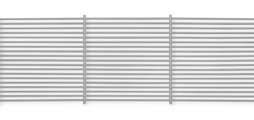 Grille cores made of aluminium, with fixed horizontal blades